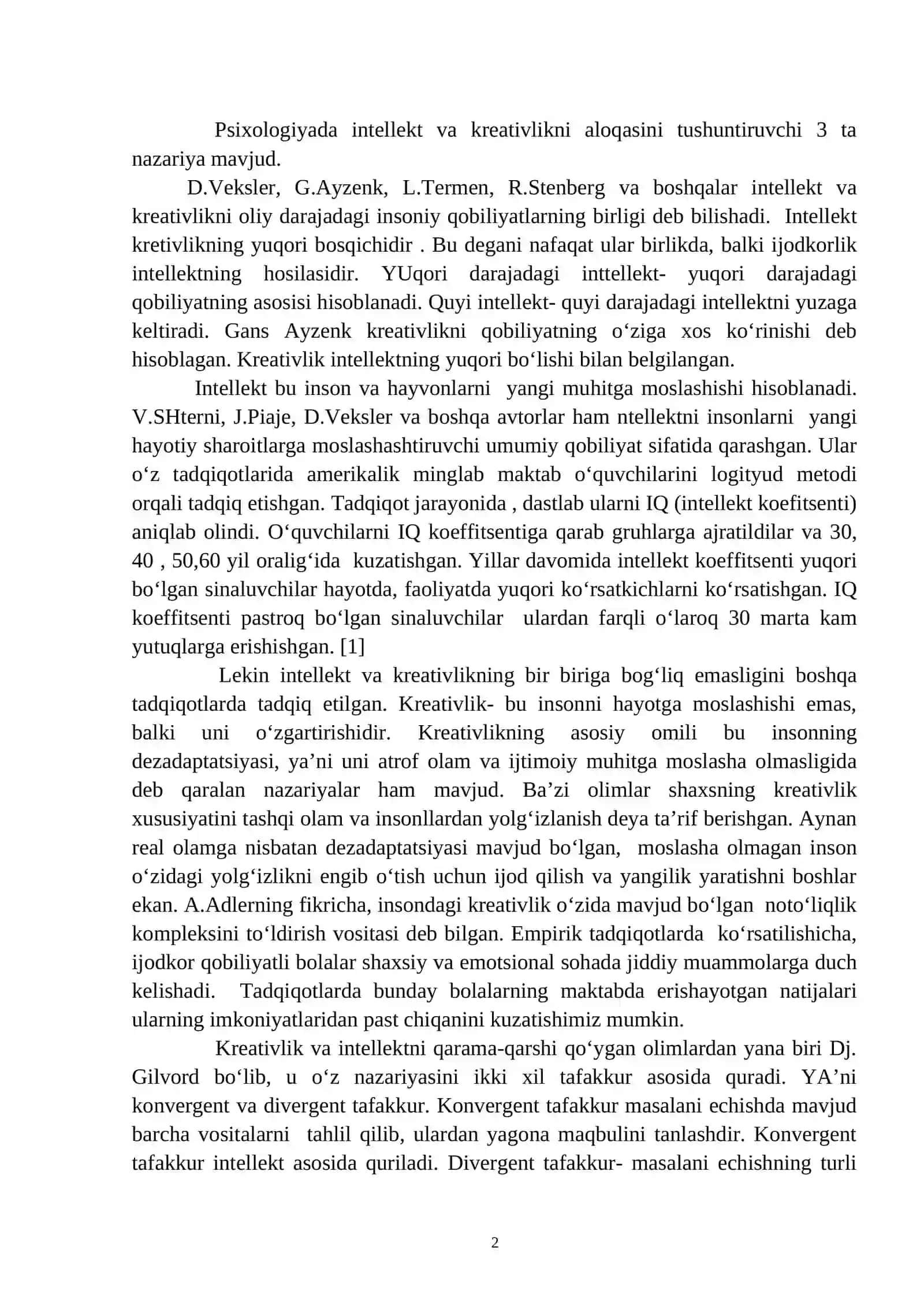 Intellekt va kreativlik 2