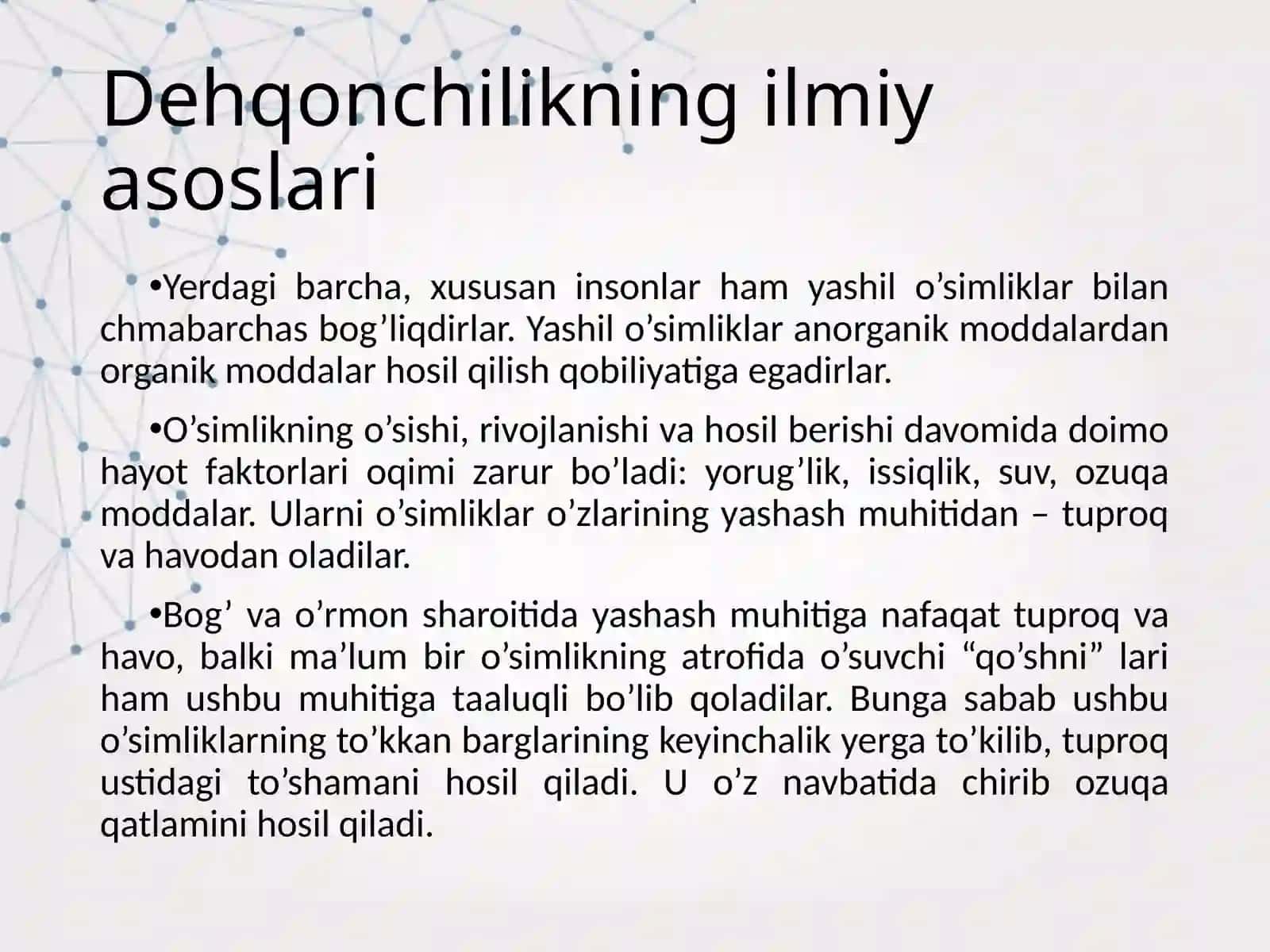 Dehqonchilik ilmiy asoslari 2