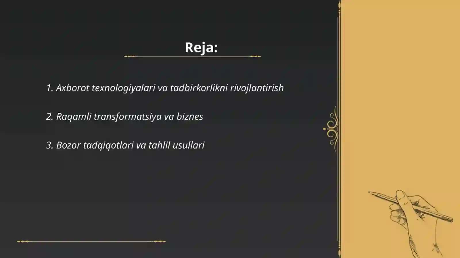 Axborot texnologiyalari va tadbirkorlikni rivojlantirish 2