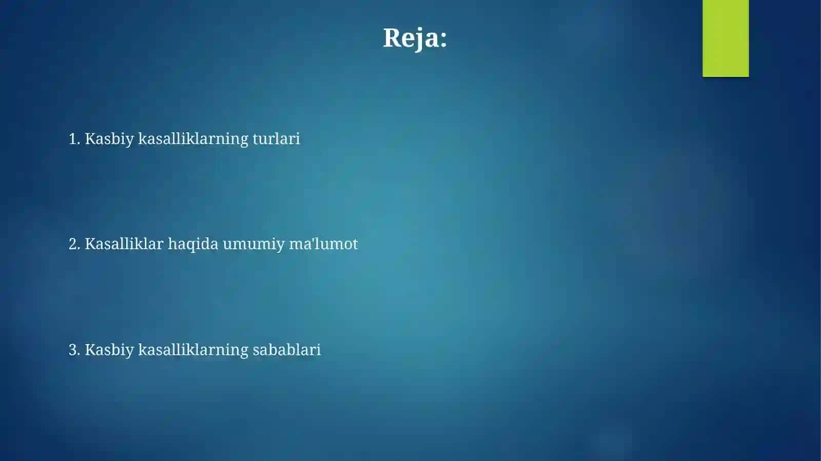 Kasb kasaliklari haqida tshuncha ularning turlari va kelib chiqish sabablari 2