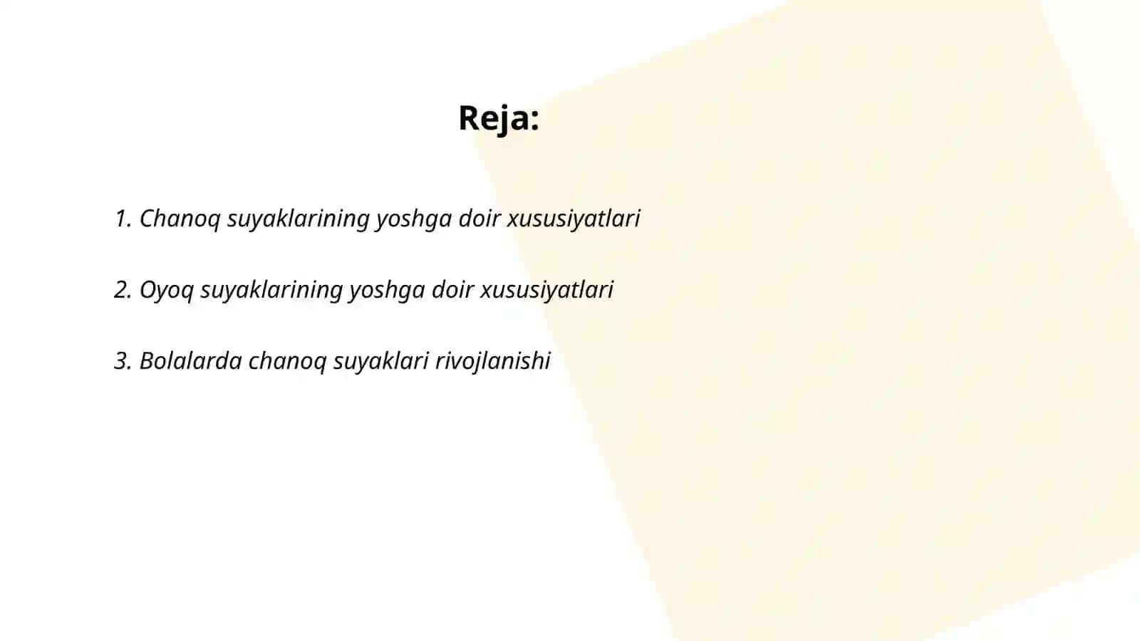Chanoq va oyoq suyaklarining yoshga nisbatan xususiyatlari 2