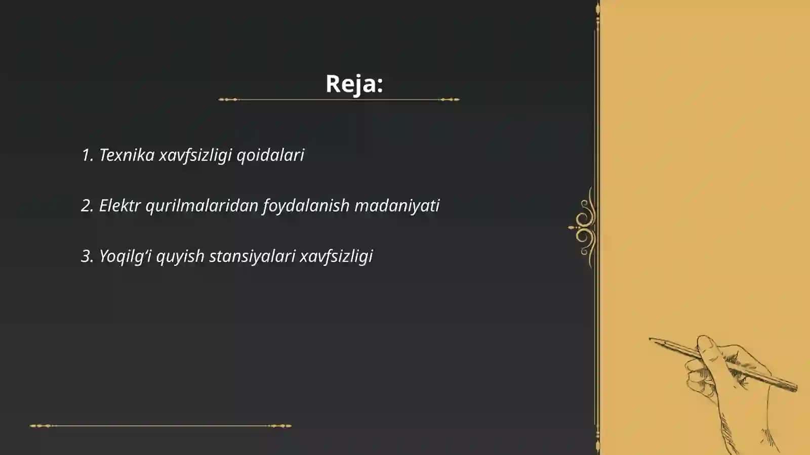 Texnika xavfsizligi qoidalari 2