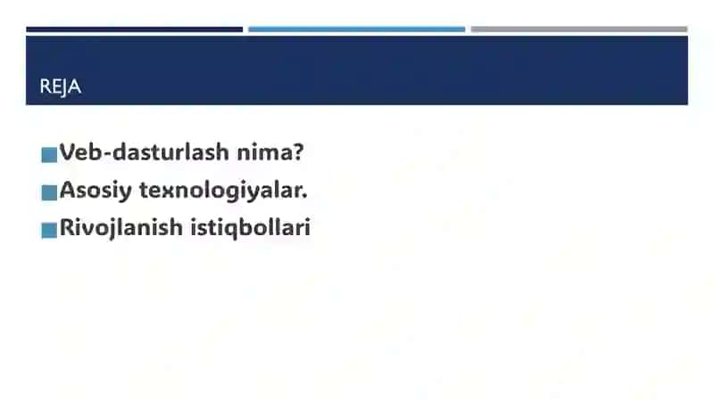 VEB DASTURLASH TILLARI EVOLYUTSIYASI 2