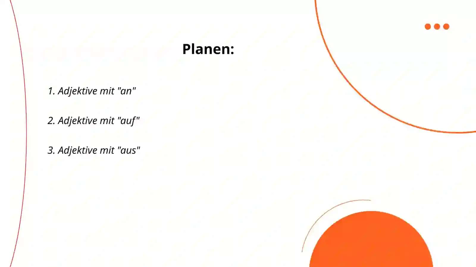 Adjektiven mit Propositsion 2