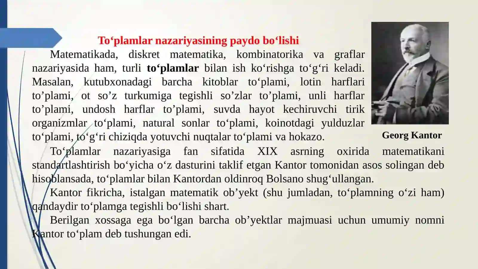 To‘plamlar ustida amallar 2