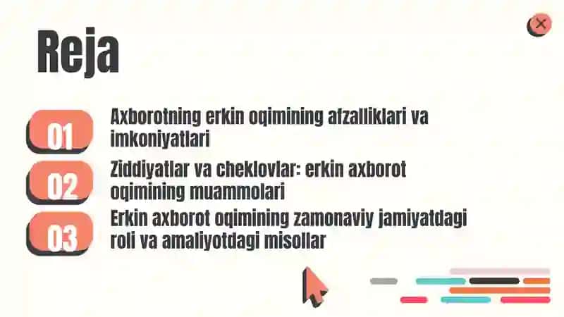 Axborotning erkin oqimining afzalliklari va ziddiyatlari 2