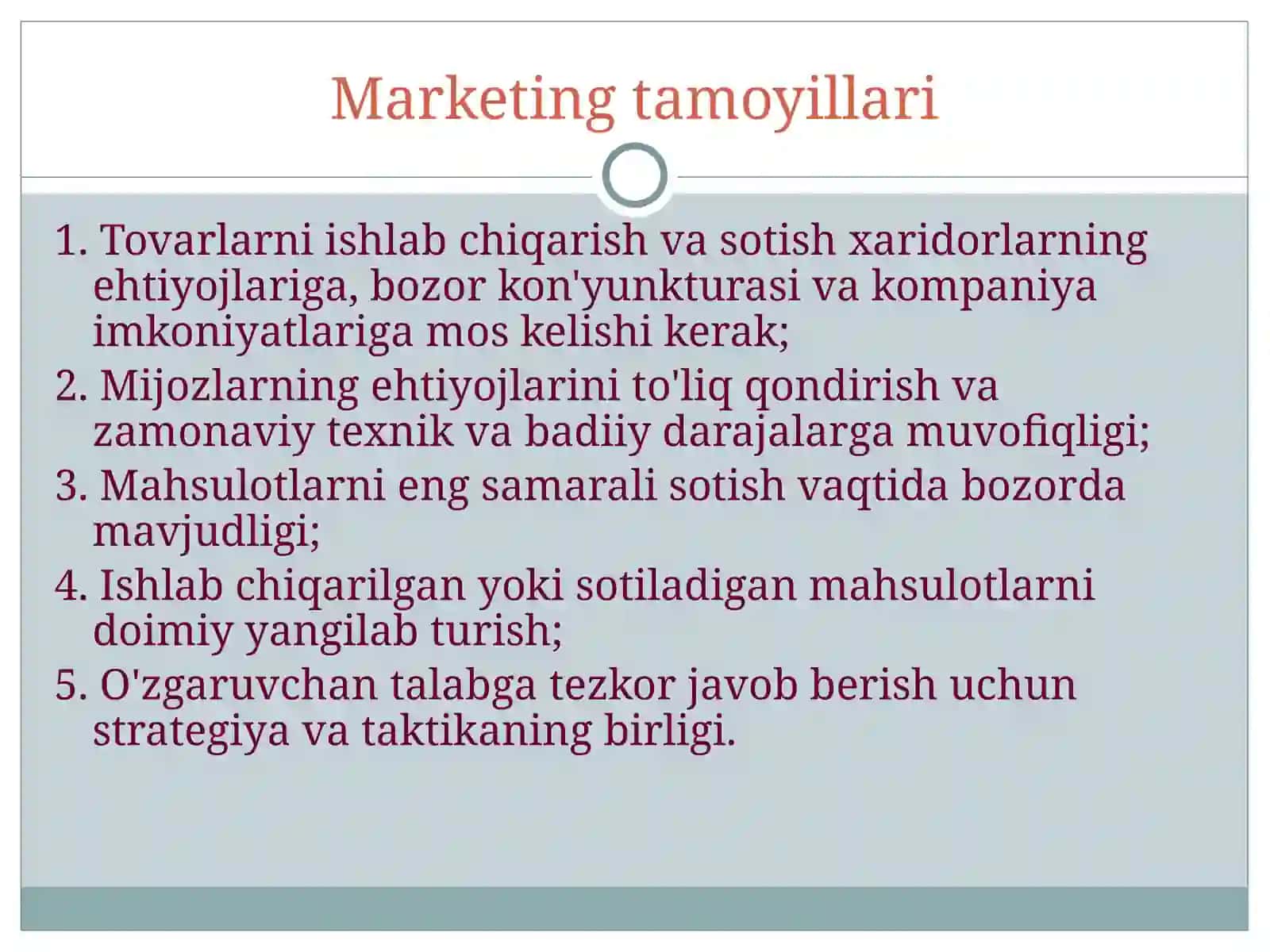 Marketing asoslari 2