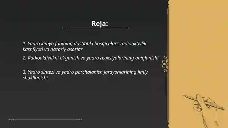 Yadro kimyo, Metallurgiya va texnokimyoning shakllanish bosqichlari 2
