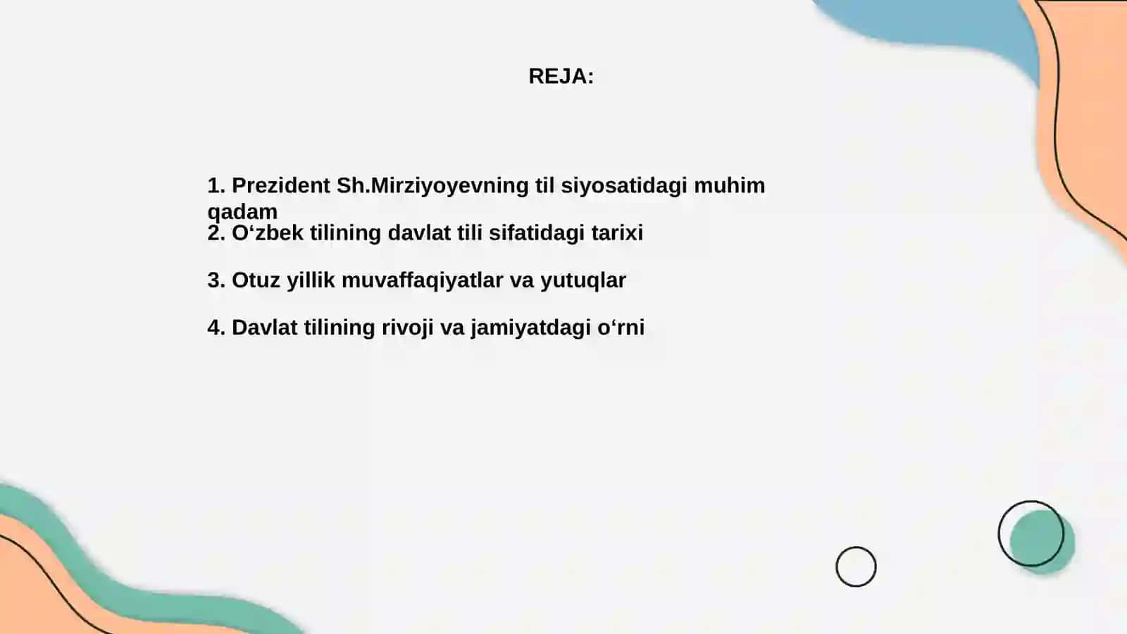 Õzbektiliga davlat tili maqomi 2