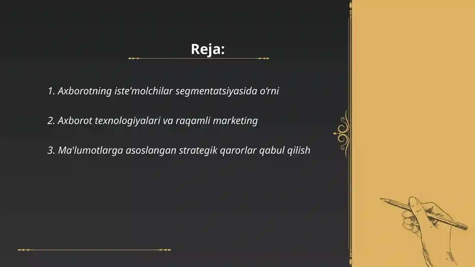 Marketingda axborotni roʻli 2