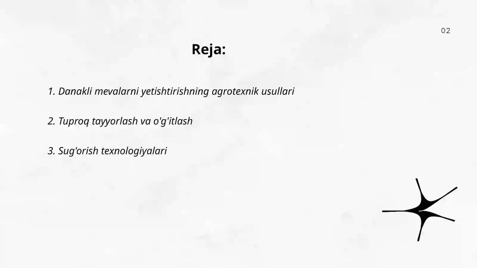 Danakli mevalarni yetishtirish va ularga shakl berish texnologiyasi 2