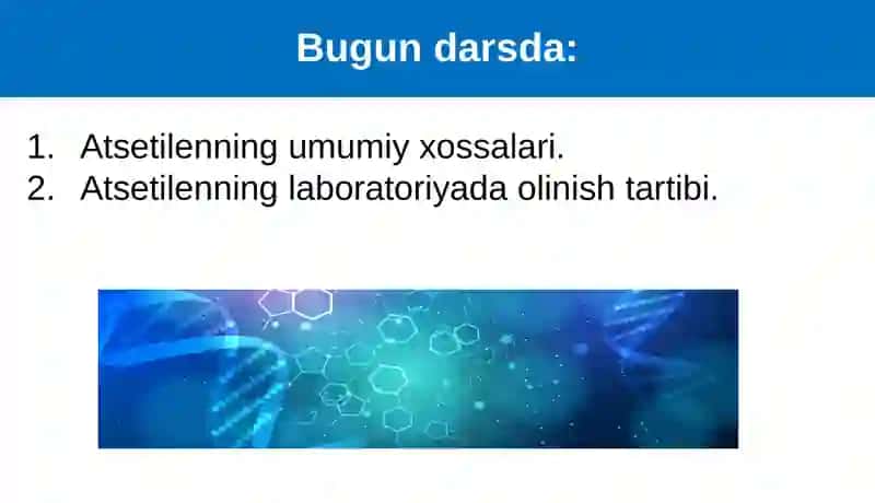 Asetilenning olinishi 2