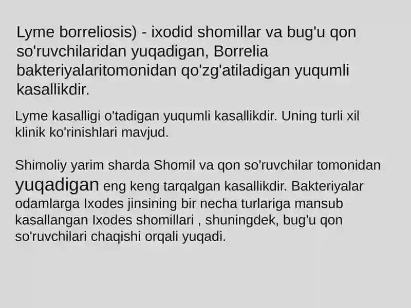 Lyme Borreliosis.Layme kasaligi 2