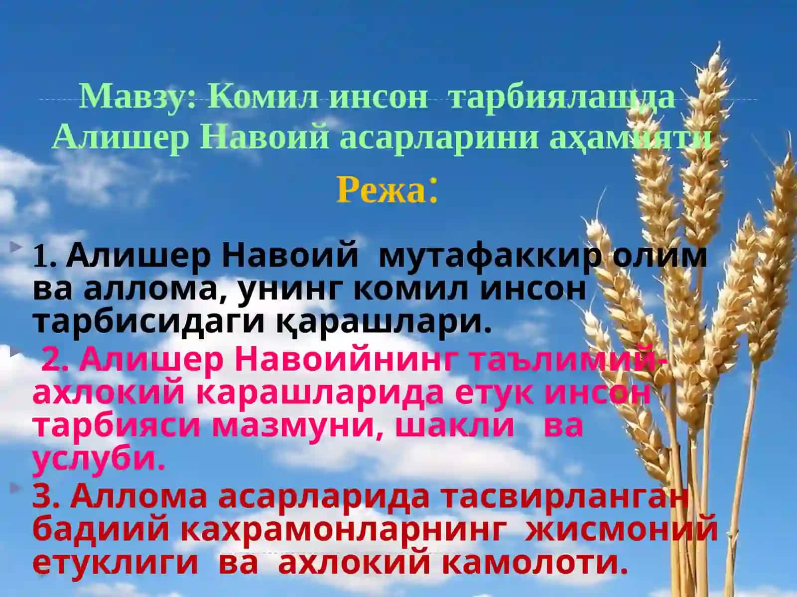 Комил инсон тарбиялашда Алишер Навоий асарларини аҳамияти 2