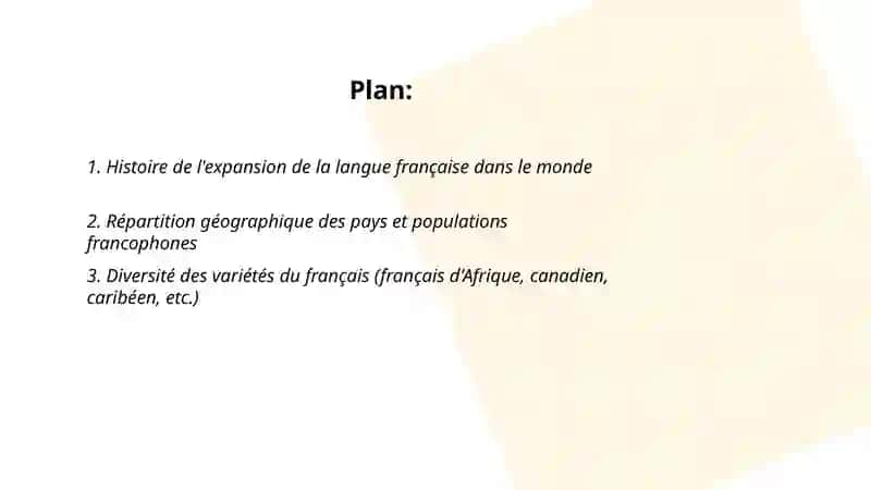 La langue francaise dans le monde.La Francophonie 2