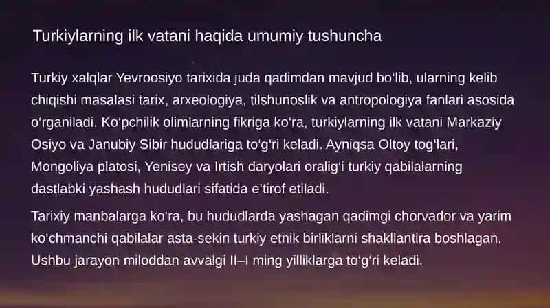 Turkiylarning ilk vatani 2