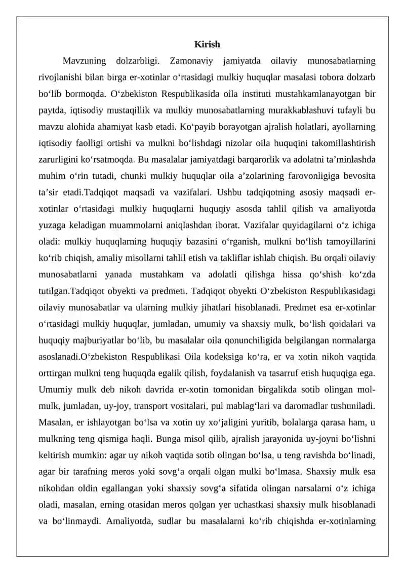 Er-xotinlar o‘rtasidagi mulk huquqi 2