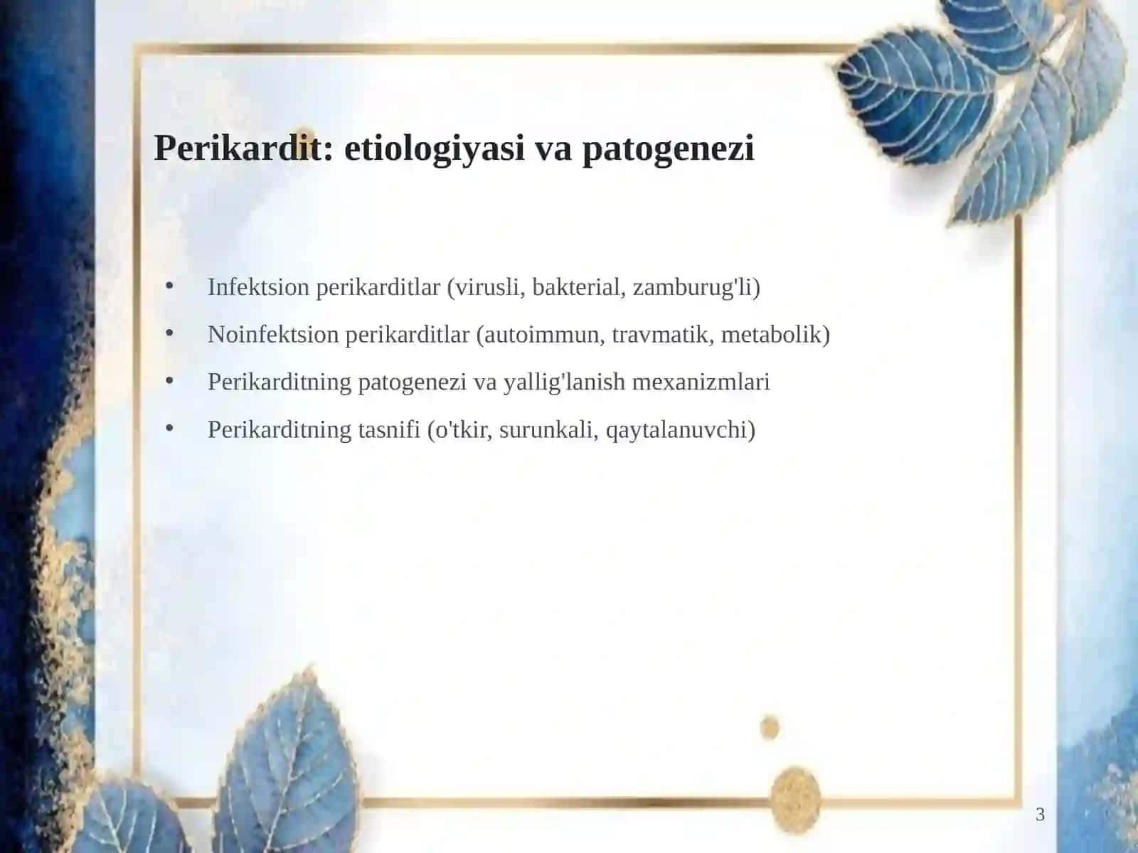 Yurak kasalliklari: Perikard, O'smalar va Transplantatsiya 2