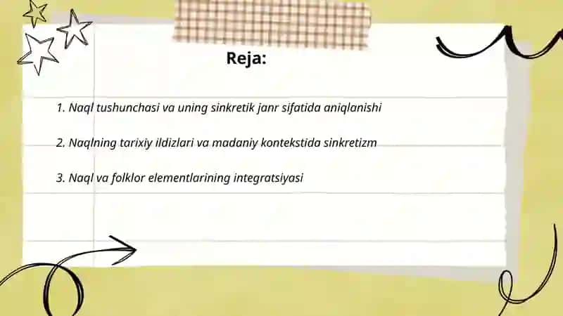 Naql sinkretik janr sifatida 2