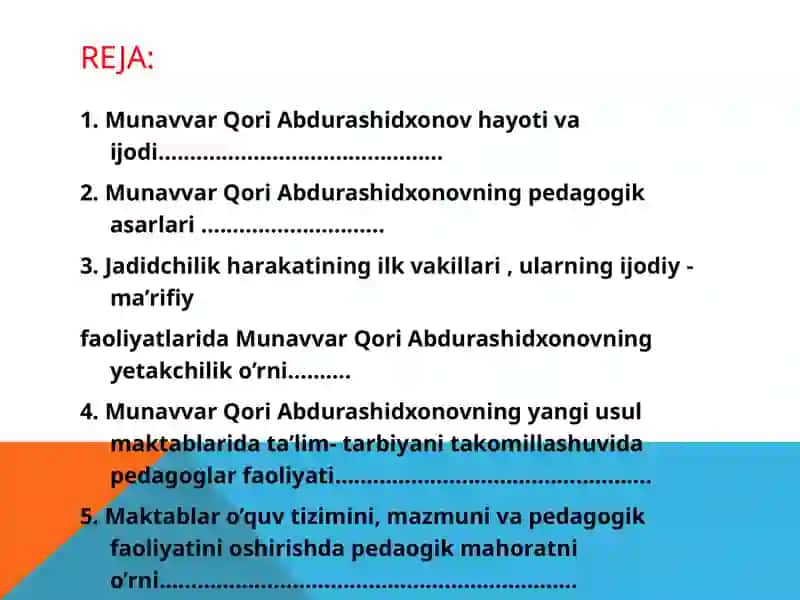 Munavvar QoriAbdurashidxonovasarlarida o’qituvchilarning pedagogik mahoratlarini shakillantrish masalalari 2