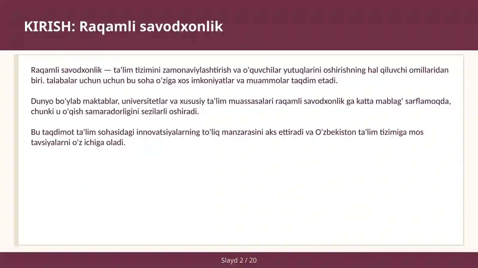 Raqamli savodxonlik 2