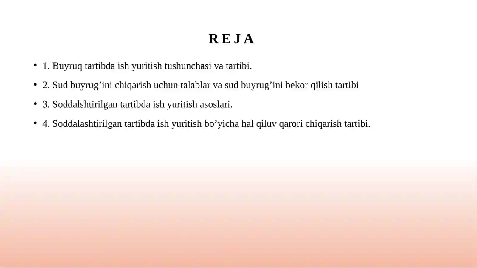 Buyruq tartibida ish yuritish. Soddalashtirilgan tartibda ish yuritish 2