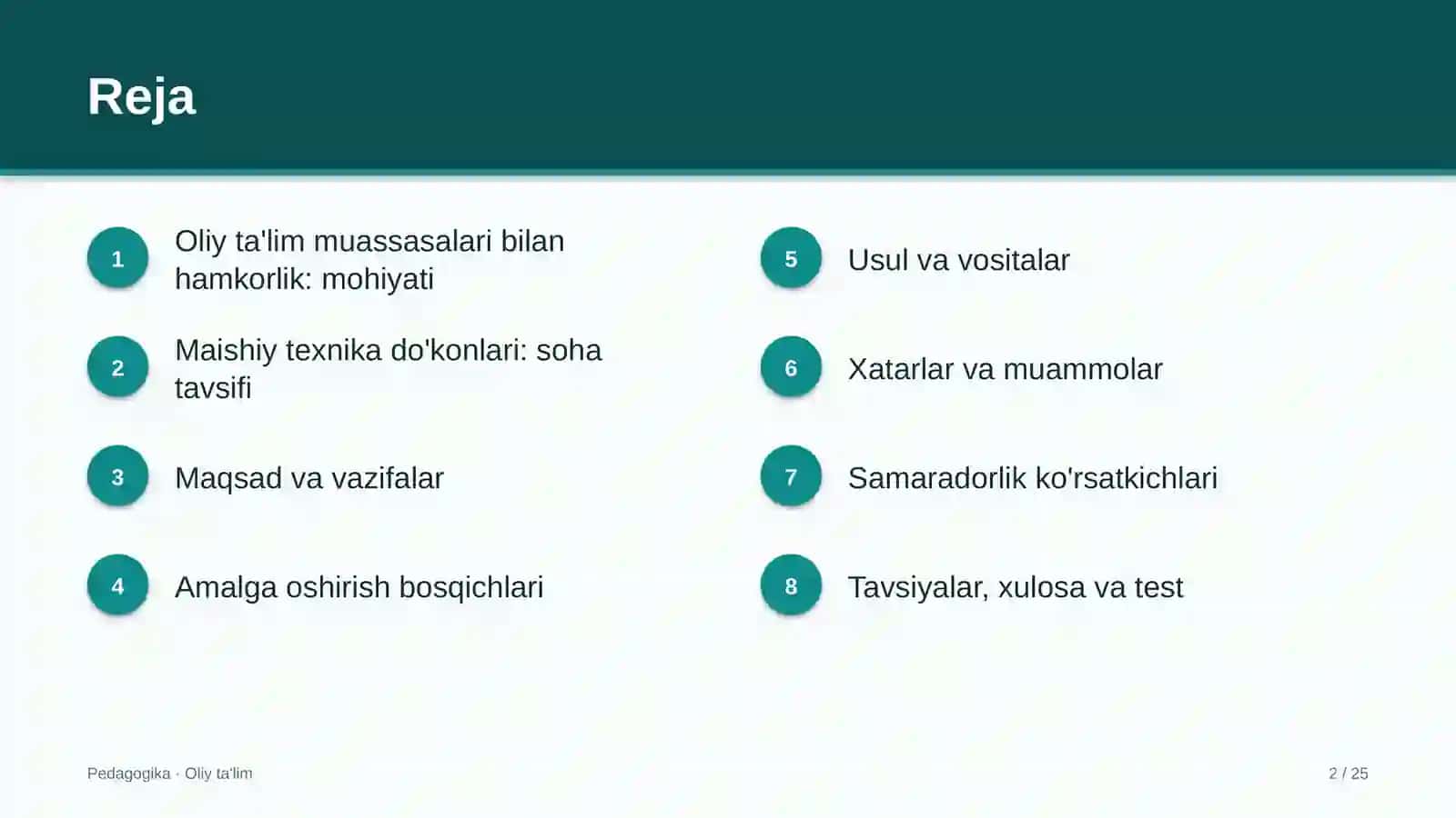 Maishiy texnika do'konlarida oliy ta'lim muassasalari bilan hamkorlik 2