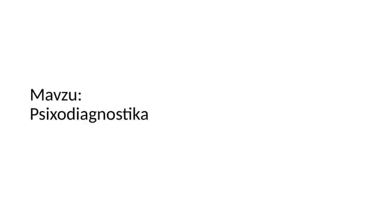 Psixodiagnostika 2
