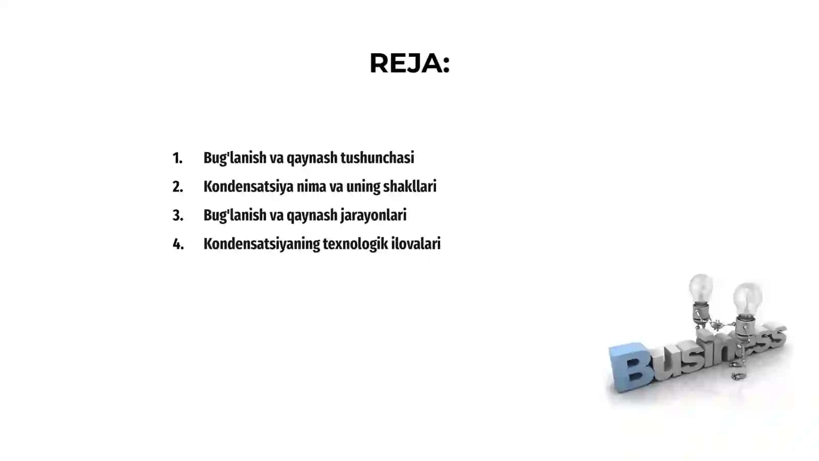Bug'lanish va qaynash tushunchasi 2