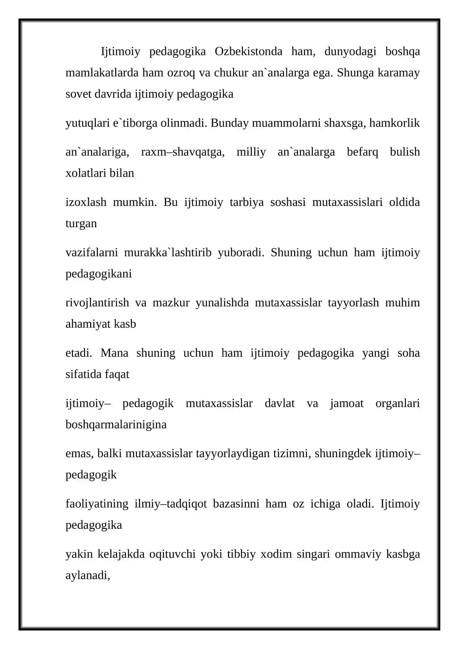 Ijtimoiy pedagogika kursi 2