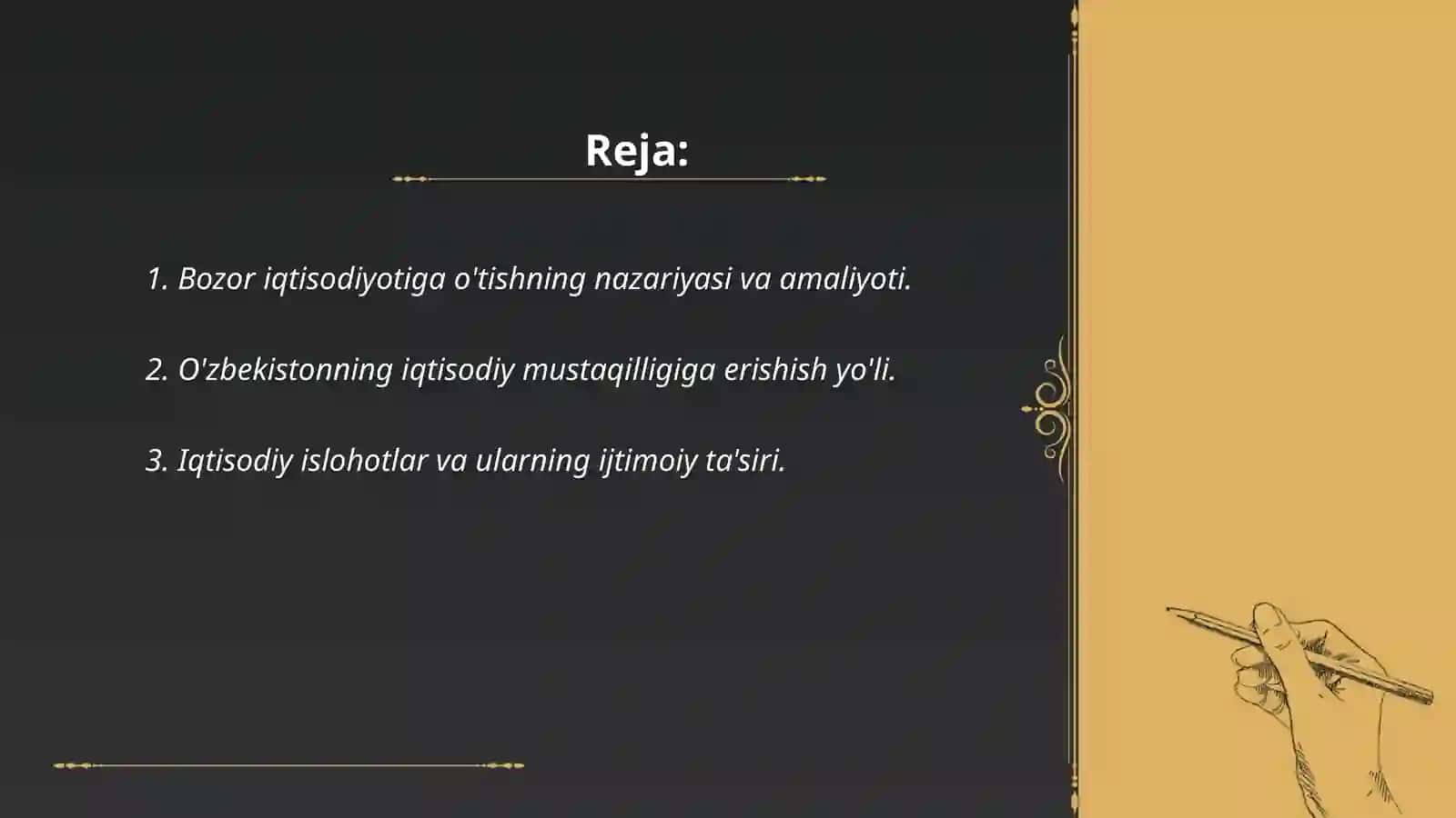 Bozor iqtisodiga o‘tishning asosiy tamoyillari 2