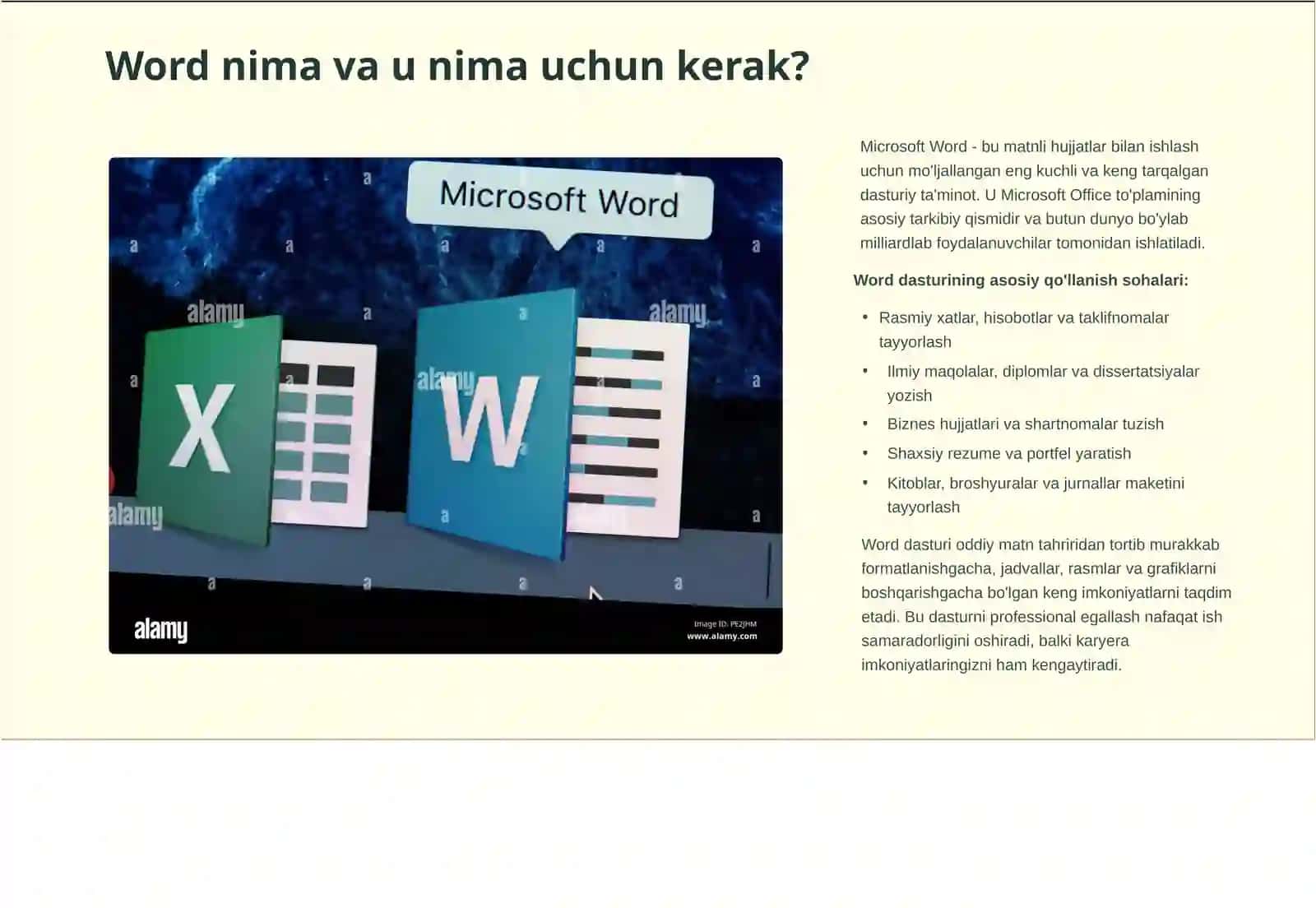 Word Dasturida Ishlash Kursi 2