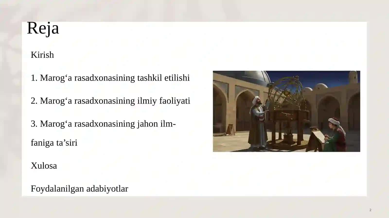 Marog‘a rasadxonasi va uning faoliyati 2
