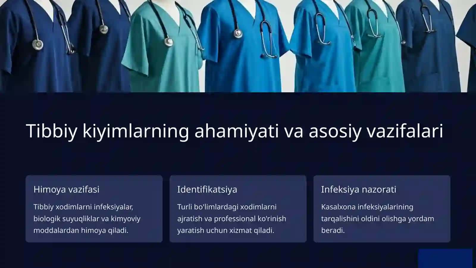 Tibbiyot hodimlari kiyinishiga qo'yiladigan gigiyenik talablar 2