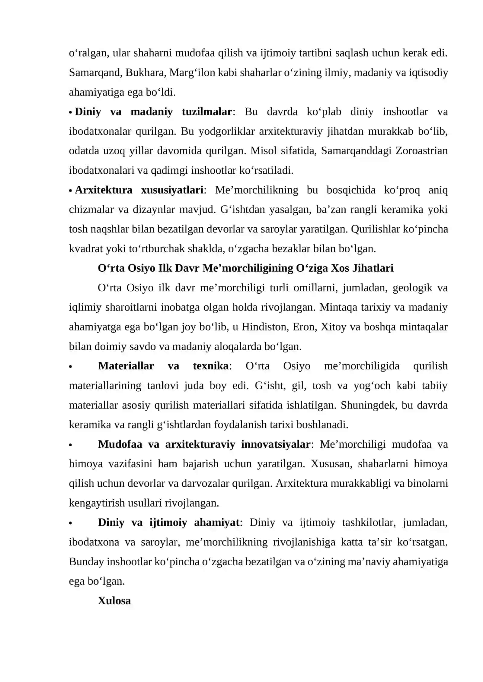 Eng Ilk Me’morchilik Bosqichi (M.a.VIII asrgacha) 2
