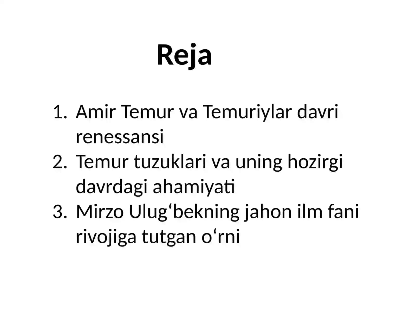 Amir Temur va Temuriylar davri renessansi 2