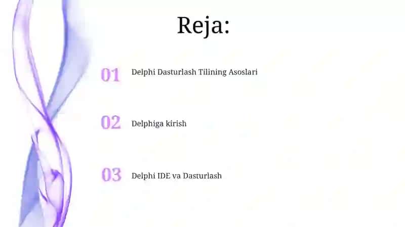 Delphi Dasturlash Tilining Asoslari 2