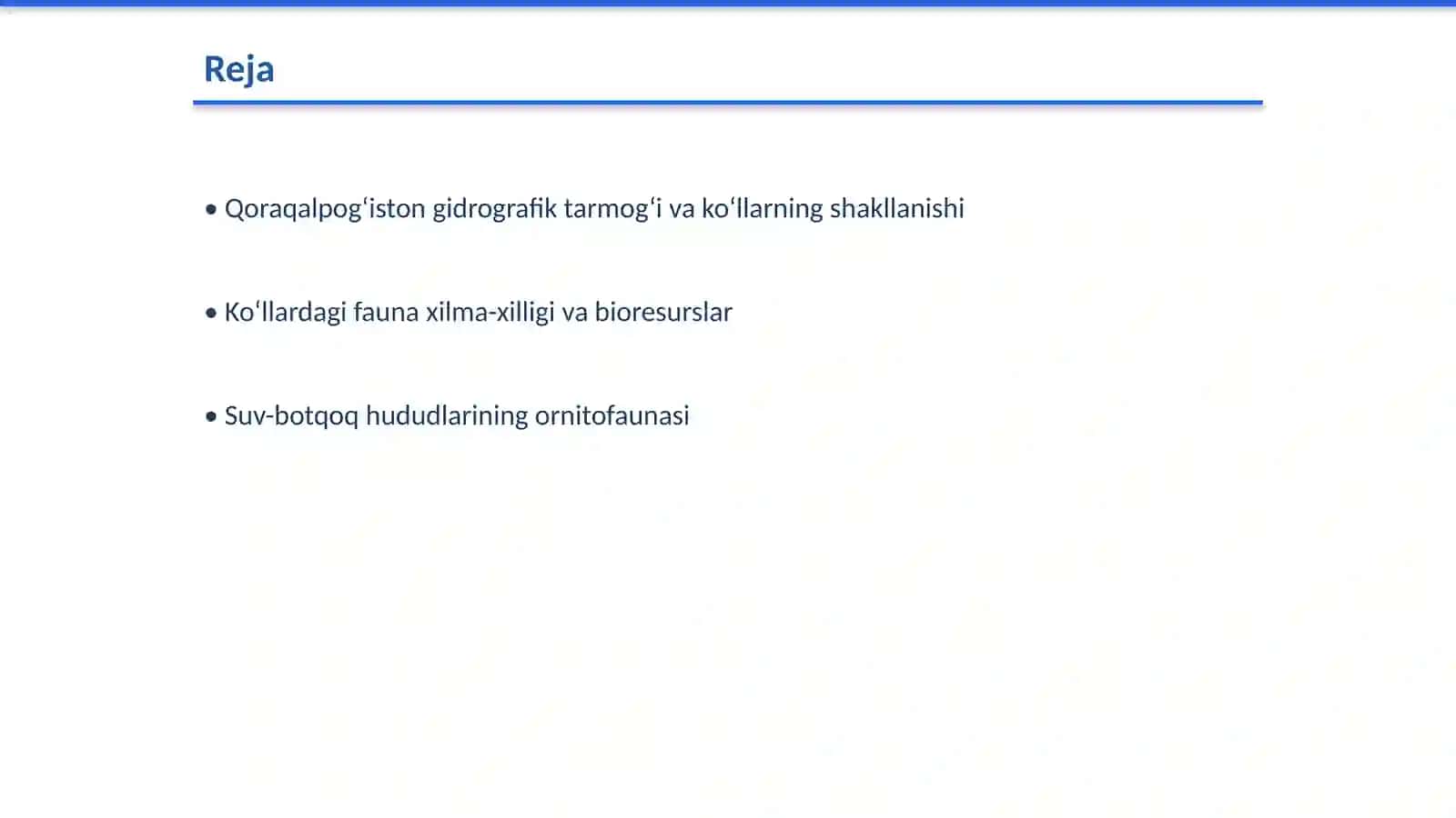 Qoraqalpogʻiston tabiiy koʻllari va ularning fauna xilma-xilligi 2