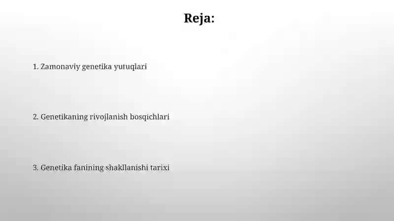 Genetika fanining tarixi 2
