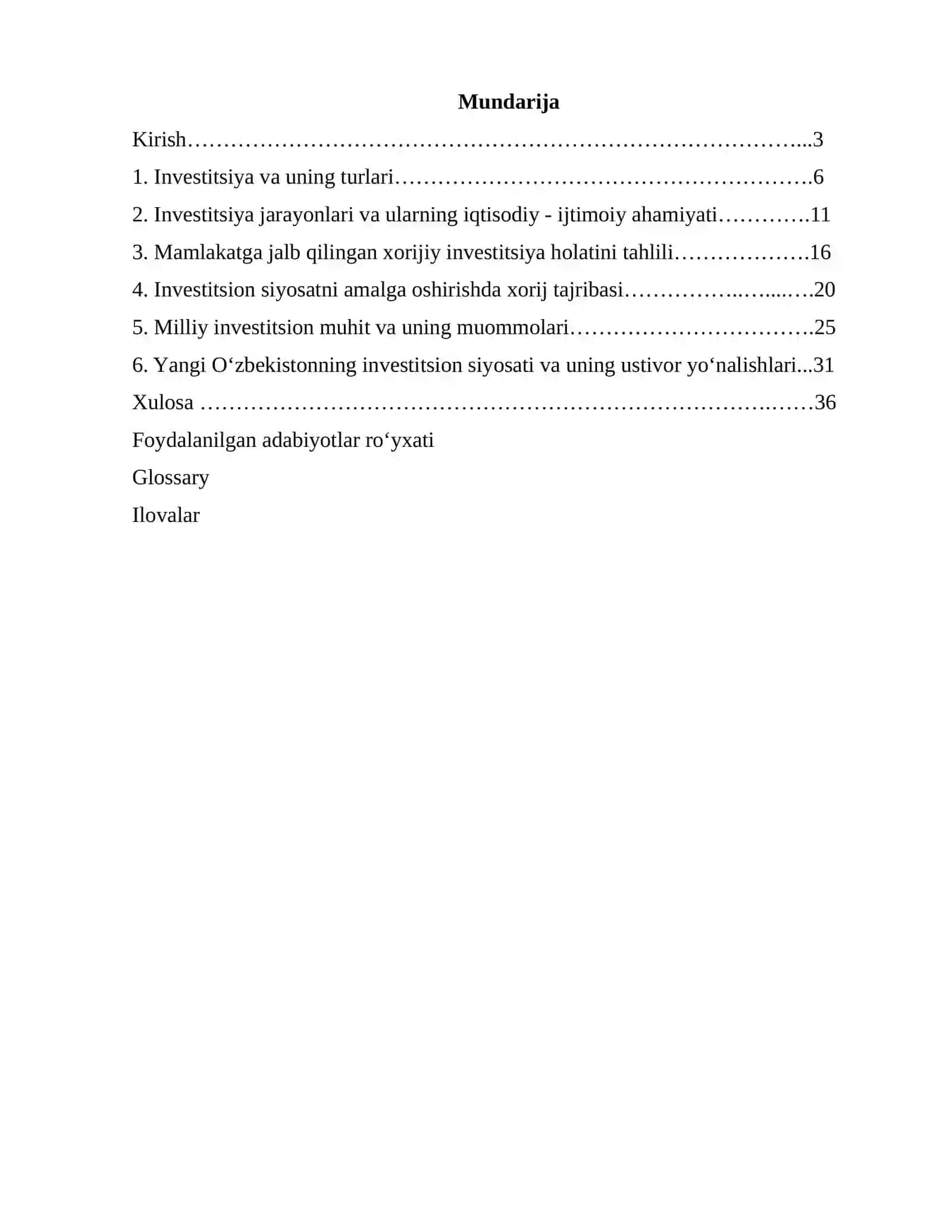О‘zbekistоnning investitsiоn siyоsаti vа uning о‘zigа xоs xususiyаtlаri 2