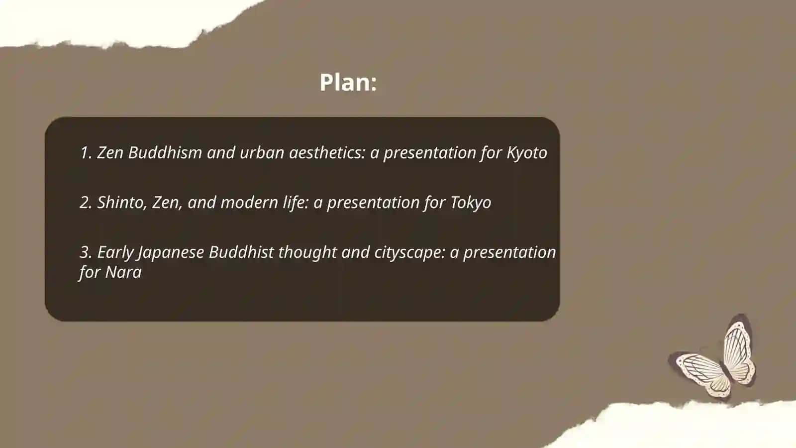 Zen Buddhism and Urban Aesthetics: A Presentation for Kyoto 2