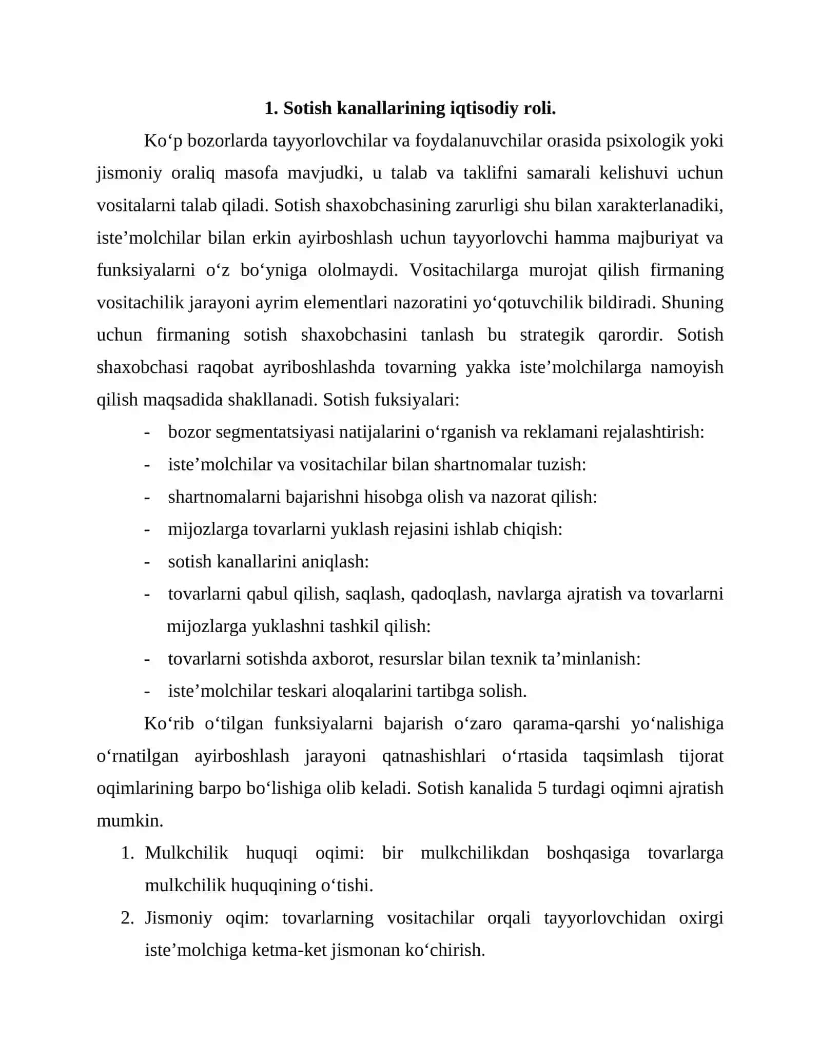 Sotishni tashkil qilish va rag'batlantirish 2