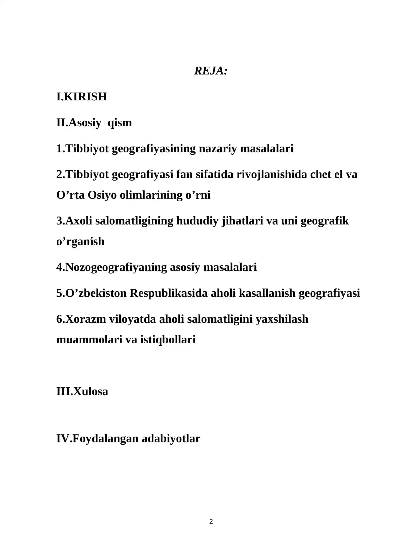O’zbekiston Respublikasining tabbiy-geografik muammolari 2