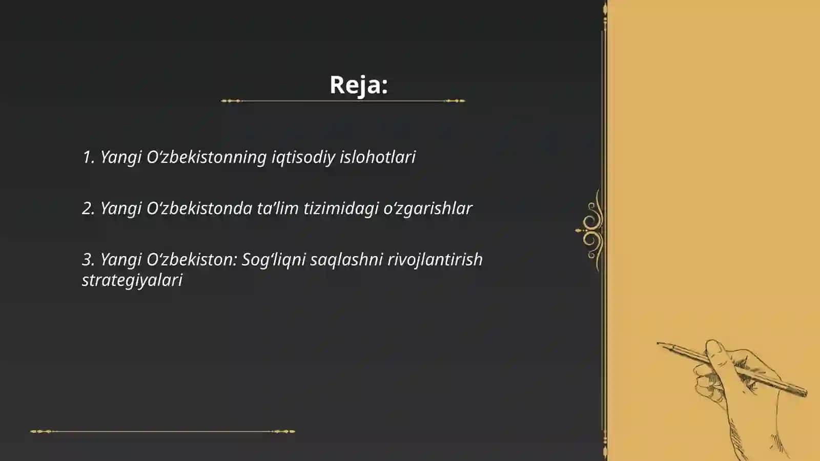 Yangi Oʻzbekistonning iqtisodiy islohotlari 2