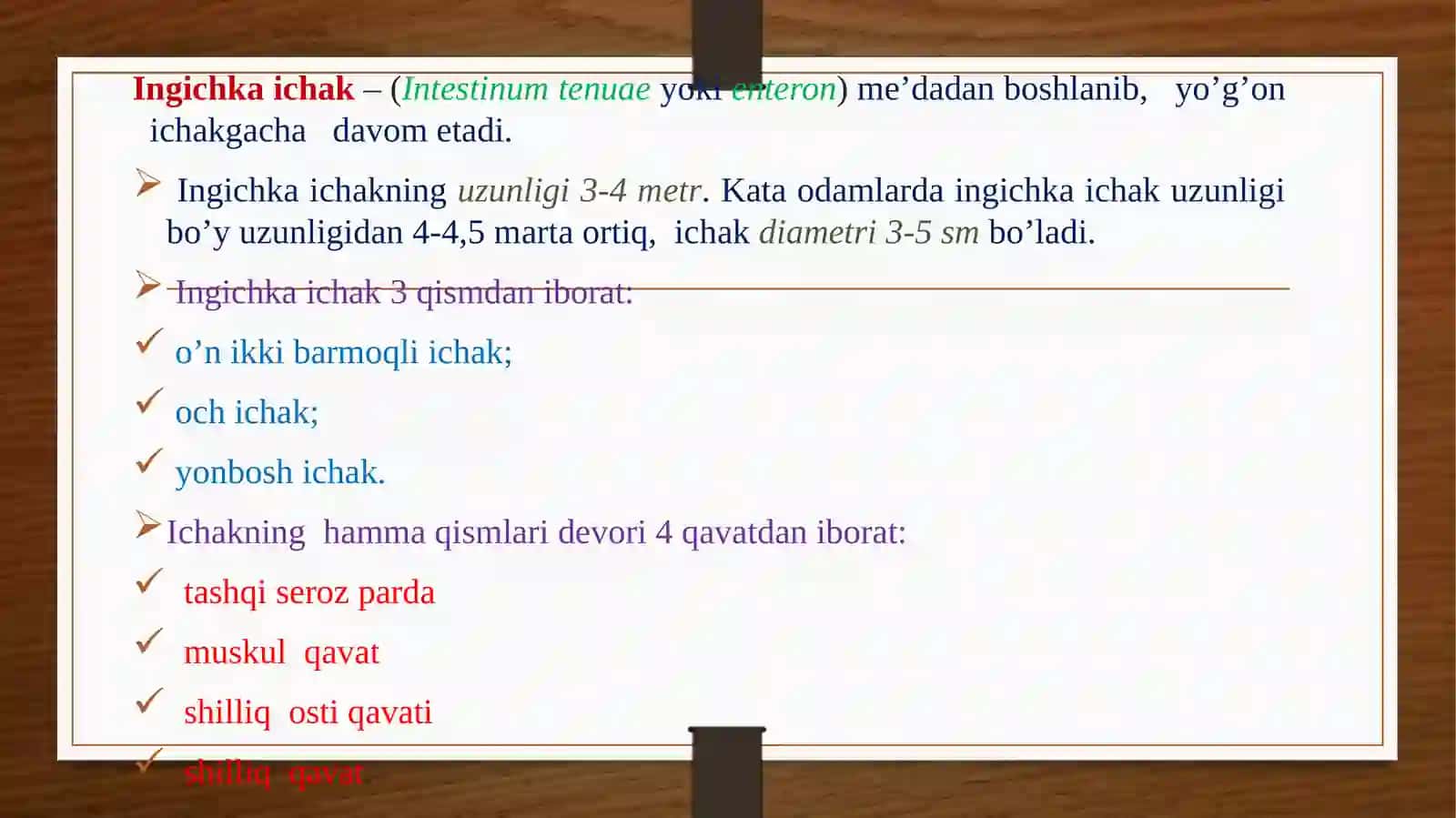 Ovqat hazm qilish tizimi.Ingichkaichakanatomiyasi 2
