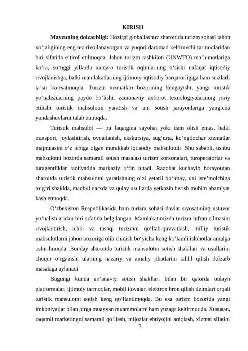 TURISTIK MAHSULOTNI SOTISH SHAKLLARI VA USULLARI 2