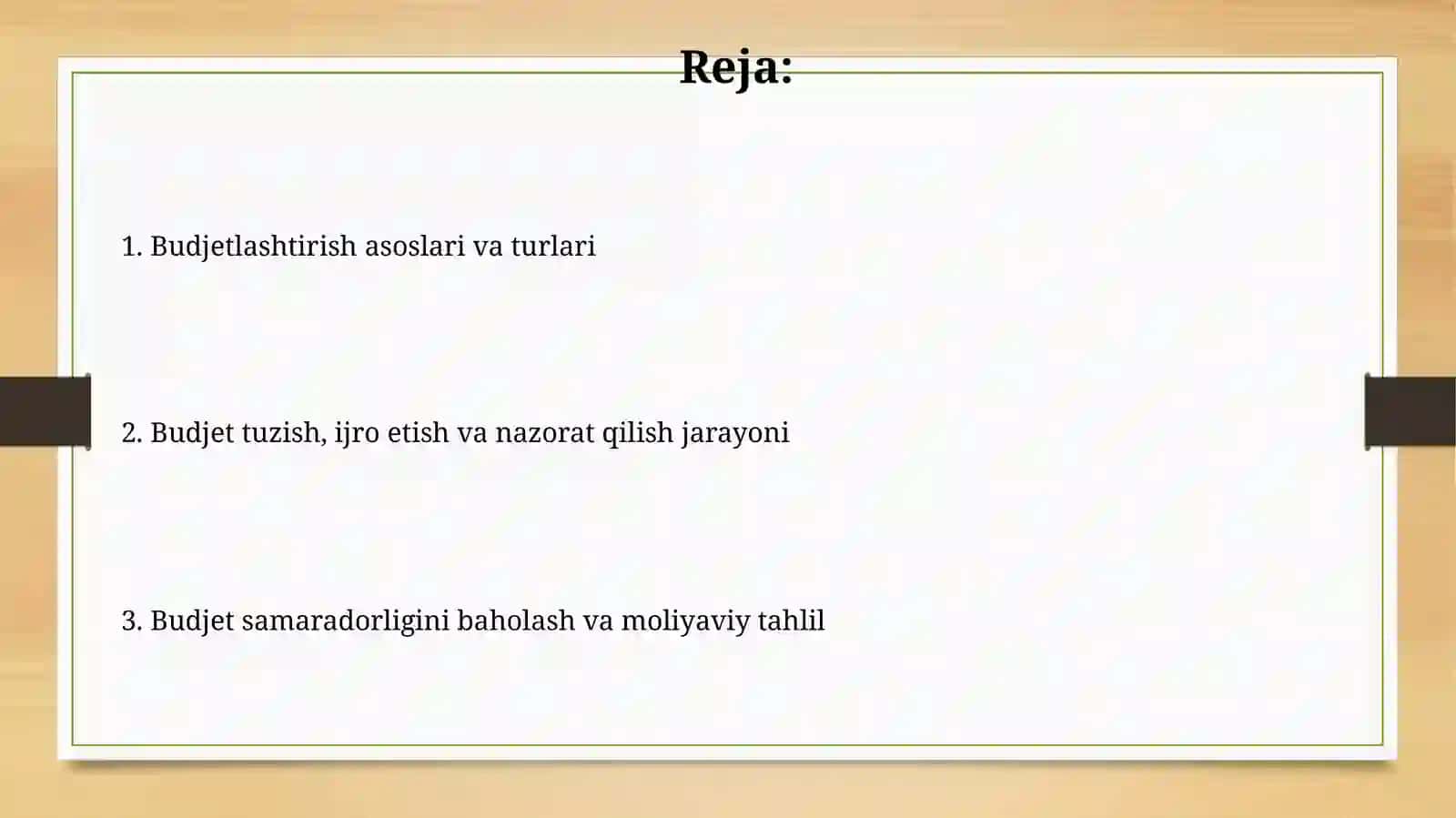 Byudjetlashtirish vabyudjetliboshqarish 2