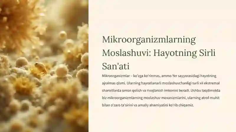 Mikroorganizmlarning Moslashuvi: Hayotning Sirli San'ati 2