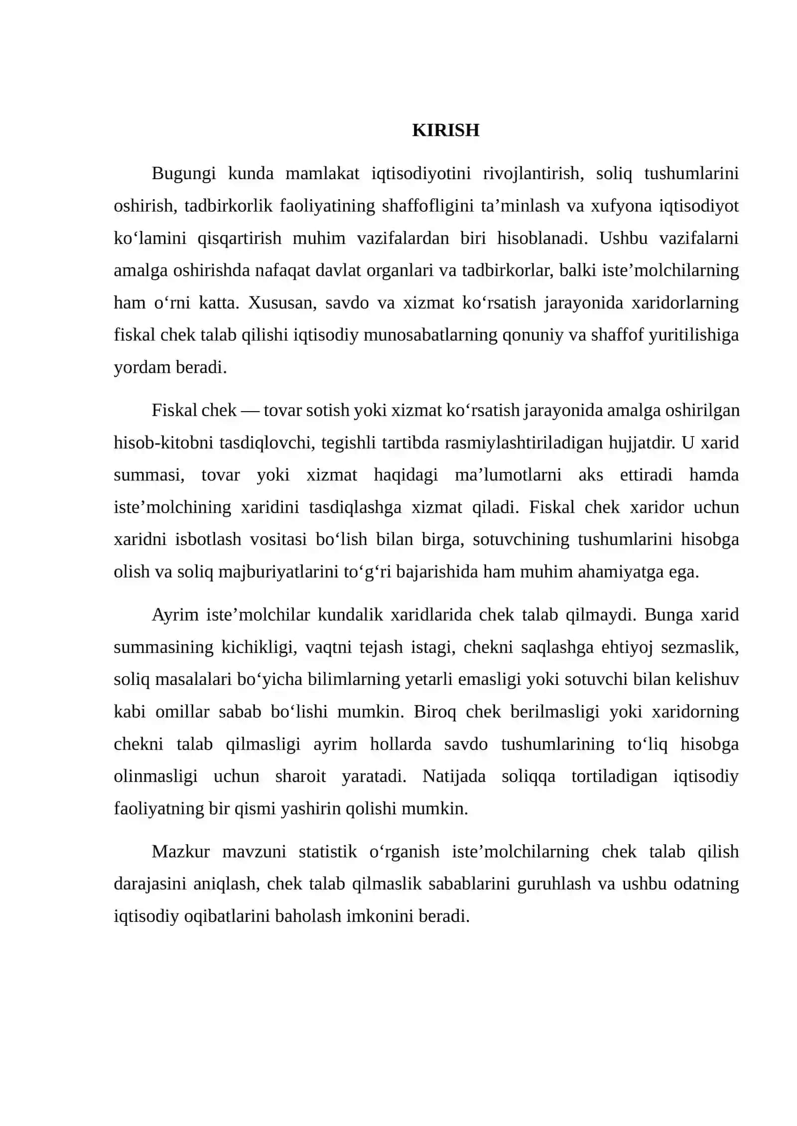 ISTE’MOLCHILARNING CHEK TALAB QILMASLIK ODATLARI VA UNING XUFYONA AYLANMAGA TA’SIRINI STATISTIK O‘RGANISH 2