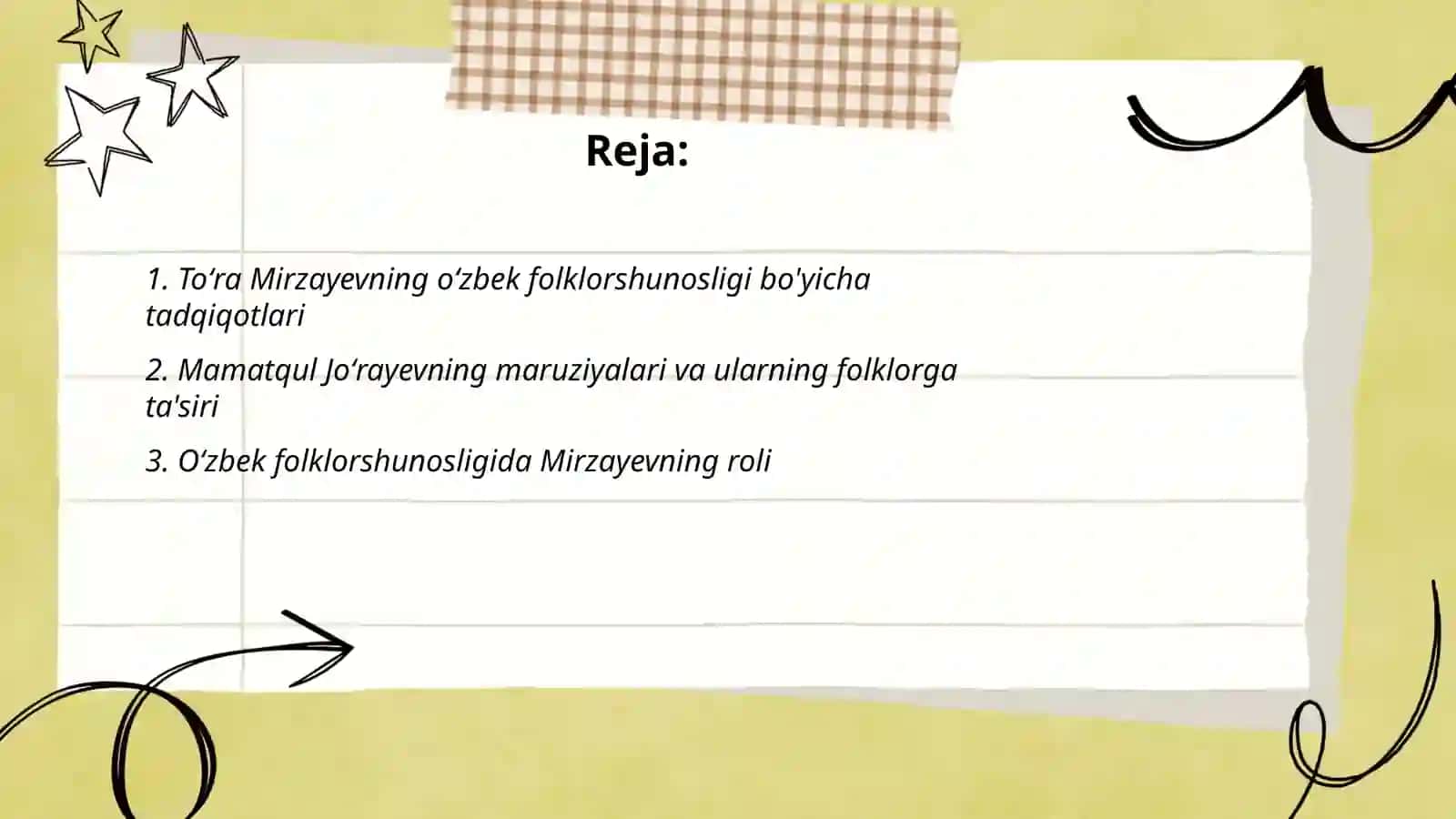 Toʻra Mirzayev va Mamatqul Joʻrayevlarning oʻzbek folklorshunosligiga qoʻshgan hissalari 2
